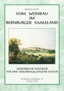 Buch Vom Weinbau im Bernburger Saaleland